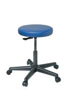 36P772 Stool, 17 to 22 In., Vinyl, Blue