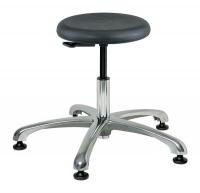 36P773 Cleanroom Stool, Poly, 14-1/2 to 19-1/2 In