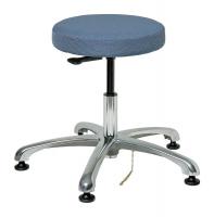 36P778 ESD Stool, Fbrc, 15-1/2 to 20-1/2 In, Blue