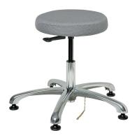 36P780 ESD Stool, Fbrc, 15-1/2 to 20-1/2 In, Gray