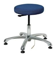 36P781 ESD Stool, Fbrc, 15-1/2 to 20-1/2 In, Navy