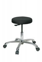 36P784 Stool, 16-1/2 to 21-1/2 In., Fabric, Black
