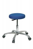 36P785 Stool, 16-1/2 to 21-1/2 In., Fabric, Blue