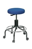 36P793 Stool, 20 to 25 In., Fabric, Blue