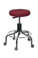 36P794 Stool, 20 to 25 In., Fabric, Burgundy