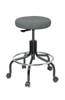 36P795 Stool, 20 to 25 In., Fabric, Gray