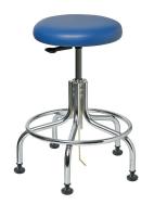 36P804 CR/ESD Stool, Vinyl, 19 to 24 In, Blue