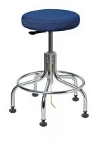 36P808 ESD Stool, Fabric, 19 to 24 In, Navy