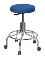 36P812 Stool, 20 to 25 In., Fabric, Blue