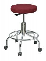 36P813 Stool, 20 to 25 In., Fabric, Burgundy