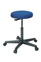 36P819 Stool, 20-1/2 to 28 In., Fabric, Blue