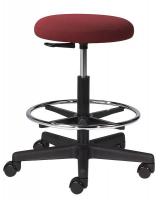 36P820 Stool, 20-1/2 to 28 In., Fabric, Burgundy