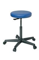 36P824 Stool, 20.5 to 28 In., Vinyl, Blue