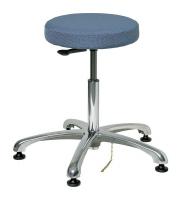 36P830 ESD Stool, Fabric, 18-1/2 to 26 In, Blue
