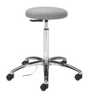 36P832 ESD Stool, Fabric, 18-1/2 to 26 In, Gray