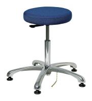 36P833 ESD Stool, Fabric, 18-1/2 to 26 In, Navy