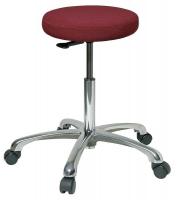 36P838 Stool, 19-1/2 to 27 In., Fabric, Burgundy