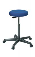 36P845 Stool, 24 to 34 In., Fabric, Blue