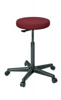 36P846 Stool, 24 to 34 In., Fabric, Burgundy