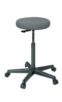 36P847 Stool, 24 to 34 In., Fabric, Gray
