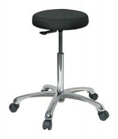 36P862 Stool, 22-1/2 to 32-1/2 In., Fabric, Black