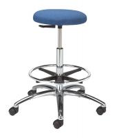 36P863 Stool, 22-1/2 to 32-1/2 In., Fabric, Blue