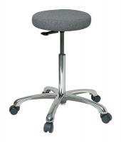 36P865 Stool, 22-1/2 to 32-1/2 In., Fabric, Gray