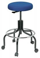 36P871 Stool, 25 to 30 In., Fabric, Blue