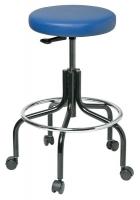 36P879 Stool, 25 to 30 In., Vinyl, Blue