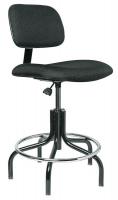 36P915 Uph Chair, 19 to 24 In, Black Fab