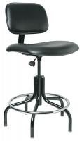 36P922 Uph Chair, 19 to 24 In, Black Vin