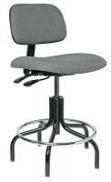 36P927 Uph Chair w/Tilt, 19 to 24 In, Gray Fab