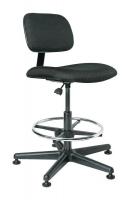 36P933 Uph Chair, 19.5 to 27 In, Black Fab