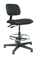 36P942 Uph Chair w/Tilt, 19.5 to 27 In, Black Fab