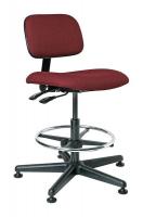 36P943 Uph Chair w/Tilt, 19.5 to 27 In, Burg Fab