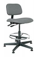 36P945 Uph Chair w/Tilt, 19.5 to 27 In, Gray Fab