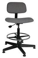 36P954 Uph Chair, 22.5 to 32.5 In, Gray Fab