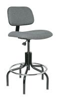36P972 Uph Chair, 24 to 29 In, Gray Fab