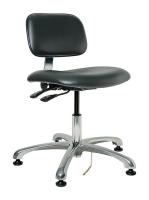 36P993 ESD/CR Chair w/Tilt, 15.5-20.5 in, Blk Vin