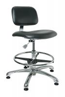 36R004 CR Uph Chair, 19.5-27 in, Blk Vin