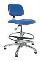 36R005 CR Uph Chair, 19.5-27 in, Blue Vin
