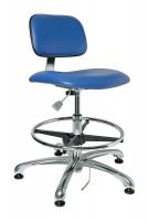 36R007 ESD/CR Uph Chair, 19.5-27 in, Blue Vin