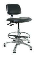 36R016 CR Uph Chair w/Tilt, 22-32 in, Blk Vin