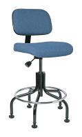 36R048 Uph Chair, 20 to 25 In, Med Blue Fab