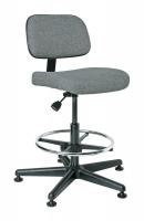 36R065 Uph Chair, 20.5 to 28 In, Gray Fab