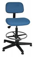 36R066 Uph Chair, 20.5 to 28 In, Med Blue Fab