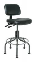 36R115 Uph Chair w/Tilt, 25 to 30 In, Black Vinyl