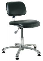 36R117 CR Uph Chair, 15.5-21 in, Black Vinyl