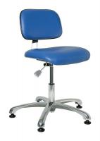 36R118 CR Uph Chair, 15.5-21 in, Blue Vinyl