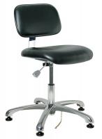 36R119 ESD/CR Uph Chair, 15.5-21 in, Black Vinyl